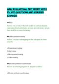 WGU C235 ACTUAL TEST SCRIPT WITH&NewLine;SOLVED QUESTIONS AND VERIFIED&NewLine;ANSWERS&NewLine;