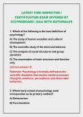 2026-2027 LATEST FIRE INSPECTOR I&NewLine;CERTIFICATION EXAM OFFERED BY&NewLine;ICC&sol;PROBOARD &vert; Q&A WITH RATIONALES