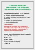 2026-2027 LATEST FIRE INSPECTOR II&NewLine;CERTIFICATION EXAM OFFERED BY&NewLine;ICC&sol;PROBOARD &vert; Q&A WITH RATIONALES