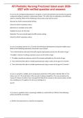 ATI Pediatric Nursing Proctored latest exam 2026&NewLine;2027 with verified question and answers 