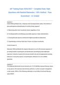 AIF Training Exam 2026&sol;2027 &ndash; Complete Exam-Style Questions with Detailed Rationales &vert; 100&percnt; Verified &ndash; Pass Guaranteed &ndash; A&plus; Graded