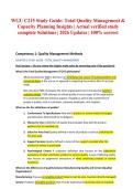 WGU C215 Study Guide&colon; Total Quality Management & Capacity Planning Insights &vert; Actual verified study complete Solutions &vert; 2026 Updates &vert; 100&percnt; correct