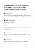 APPLIED ALGEBRA WGU C957 OA EXAM II &NewLine;2026 COMPLETE QUESTION SET AND &NewLine;CORRECT ANSWERS GRADED A PLUS