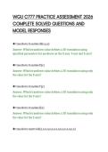 WGU C777 PRACTICE ASSESSMENT 2026&NewLine;COMPLETE SOLVED QUESTIONS AND&NewLine;MODEL RESPONSES