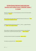 CA State Elevator Mechanic Study Guide Exam &NewLine;Questions with Verified Answers &vert;2026&sol;2027 Update &vert; &NewLine;A&plus; Graded 