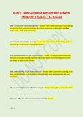 CQM-C Exam Questions with Verified Answers &NewLine;&vert;2026&sol;2027 Update &vert; A&plus; Graded 