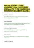 WGU C783 AHN1 TASK 2 PROJECT&NewLine;MANAGEMENT FINAL PROJECT REVIEW&NewLine;SHEET 2026 STEP BY STEP SOLUTIONS AND&NewLine;REQUIREMENTS BREAKDOWN GRADED A&plus;&NewLine;