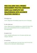 WGU C783 AHN1 TASK 2 PROJECT&NewLine;MANAGEMENT PRACTICE SUBMISSION&NewLine;GUIDE 2026 COMPLETE TASK&NewLine;WALKTHROUGH WITH ACCURATE&NewLine;SOLUTIONS GRADED A&plus;&NewLine;