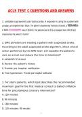 ACLS TEST C Newest 2026 Questions and Correct Answers &lpar;Latest 2026 &sol; 2027 Update&rpar; Graded A&plus; Verified by Experts