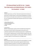 VITA Advanced Retake Test 2026 Tax Year &ndash; Complete Exam-Style Questions with Detailed Rationales &vert; 100&percnt; Verified &ndash; Pass Guaranteed &ndash; A&plus; Graded