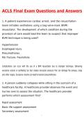 ACLS Final Exam Actual Newest 2026 Questions and Correct Answers &lpar;Latest 2026 &sol; 2027 Update&rpar; Graded A&plus; Verified by Experts&period;