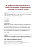 CAL FIRE Weekly Fire Pump Certification Exam OSFM &ndash; Complete Exam-Style Questions with Detailed Rationales &vert; 100&percnt; Verified &ndash; Pass Guaranteed &ndash; A&plus; Graded