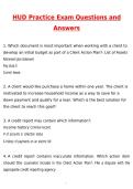 HUD Practice Exam &lpar;Latest 2026 &sol; 2027 Update&rpar; Questions and Verified Answers &vert; 100&percnt; Correct &vert; Grade A&plus;