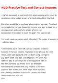 HUD Practice Test &lpar;Latest 2026 &sol; 2027 Update&rpar; Questions and Verified Answers &vert; 100&percnt; Correct &vert; Grade A&plus;
