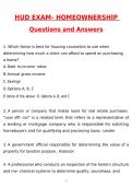 HUD Exam Homeownership &lpar;Latest 2026 &sol; 2027 Update&rpar; Questions and Verified Answers &vert; 100&percnt; Correct &vert; Grade A&plus;