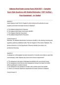 Alabama Real Estate License Exam 2026&sol;2027 &ndash; Complete Exam-Style Questions with Detailed Rationales &vert; 100&percnt; Verified &ndash; Pass Guaranteed &ndash; A&plus; Graded