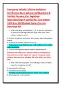 Emergency Vehicle Collision Avoidance&NewLine;Certification Exam With Actual Questions &&NewLine;Verified Answers&comma; Plus Explained&NewLine;Rationales&sol;Expert Verified For Guaranteed&NewLine;100&percnt; Pass 2026&sol;Latest Update&sol;Instant&NewLine;Download Pdf