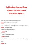 2A Hoisting License Exam &lpar;Latest 2026&sol;2027 Update&rpar; Complete Questions and Guide Answers&comma; 100&percnt; Verified Graded A&plus;