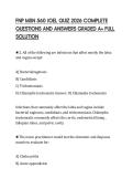 FNP MSN 560 JOEL QUIZ 2026 COMPLETE&NewLine;QUESTIONS AND ANSWERS GRADED A&plus; FULL&NewLine;SOLUTION