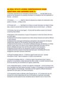 GA REAL ESTATE LICENSE COMPREHENSIVE EXAM QUESTIONS AND ANSWERS SURE A&period;pdf