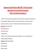 Advanced Pharm NR 567 Final Exam &lpar;Latest 2026&sol;2027 Update&rpar; Complete Questions and Guide Answers&comma; 100&percnt; Verified Graded A&plus;