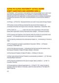 ALPHA PHI ALPHA FRATERNITY ACTUAL EXAMS SCRIPT QUESTIONS AND ANSWERS SURE