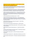 ALPHA PHI ALPHA FRATERNITY LATEST EXAM ACTUAL QUESTIONS AND ANSWERS SURE A&period;pdf