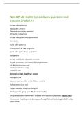 NSC 487 US Health System Exam questions and&NewLine;answers Graded A&plus;&NewLine;private sub-system ex&NewLine;-Nonprofit & Profit&NewLine;-Numerous voluntary agencies&NewLine;-Personal care services&NewLine;private sub-system focus population&NewLine;individuals&NewLine;public sub-system ex&NewLine;federal&comma; local&comma; & st