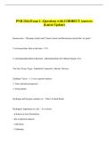 PNB 2264 Exam 1 &ndash;Questions with CORRECT Answers &NewLine;&lpar;Latest Update&rpar; 