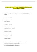 PNB 2275 Practical 1 Exam &ndash;Questions with CORRECT &NewLine;Answers &lpar;Latest Update&rpar; 