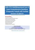 NUR 2755 Multidimensional Care IV Exam Comprehensive Questions &lpar;Frequently Tested&rpar; with Verified Answers Graded A&plus;