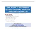 NUR2755 Exam 2 Multidimensional Care IV Comprehensive Questions &lpar;Frequently Tested&rpar; and Complete Solutions Graded A&plus;&lowbar;organized