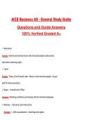 AICE Business AS - General Study Guide &lpar;Latest 2026&sol;2027 Update&rpar; Complete Questions and Guide Answers&comma; 100&percnt; Verified Graded A&plus;