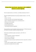 Private Pilot Oral Exam -Questions with CORRECT &NewLine;Answers &lpar;Latest Update&rpar;