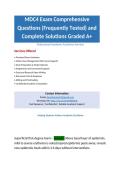 MDC 4 Final Exam Comprehensive Questions &lpar;Frequently Tested&rpar; and Complete Solutions Graded A&plus; Package Deal