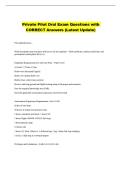 Private Pilot Oral Exam Questions with &NewLine;CORRECT Answers &lpar;Latest Update&rpar; 