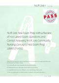 NUR 206 Hesi Exam Prep with a Review &NewLine;of 100 Latest Exam Questions and &NewLine;Correct Answers&sol; NUR 206 Community &NewLine;Nursing Concepts Hesi Exam Prep &NewLine;Latest &lpar;Fortis&rpar; 