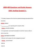 ARM 400 Exam &lpar;Latest 2026&sol;2027 Update&rpar; Complete Questions and Guide Answers&comma; 100&percnt; Verified Graded A&plus;
