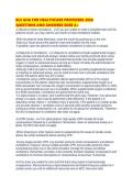 BLS AHA FOR HEALTHCARE PROVIDERS 2026 QUESTIONS AND ANSWERS SURE A&period;pdf