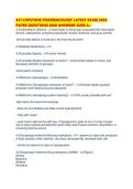 ATI CAPSTONE PHARMACOLOGY LATEST EXAM 2026 PAPER QUESTIONS AND ANSWERS SURE A&period;pdf