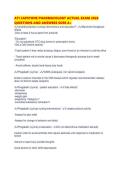 ATI CAPSTONE PHARMACOLOGY ACTUAL EXAM 2026 QUESTIONS AND ANSWERS SURE A&period;pdf