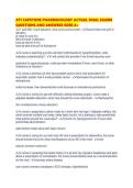 ATI CAPSTONE PHARMACOLOGY ACTUAL FINAL EXAMS QUESTIONS AND ANSWERS SURE A&period;pdf