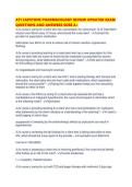 ATI CAPSTONE PHARMACOLOGY REVIEW UPDATED EXAM QUESTIONS AND ANSWERS SURE