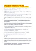 LEVEL 1 WATER DISTRIBUTION CORE 2026 EXAMINATION QUESTIONS AND ANSWERS SURE