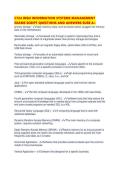C724 WGU INFORMATION SYSTEMS MANAGEMENT EXAMS SCRIPT QUESTIONS AND ANSWERS SURE