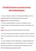 ATI NUR 265 &lpar;Latest 2026&sol;2027 Update&rpar; Complete Questions and Guide Answers&comma; 100&percnt; Verified Graded A&plus;