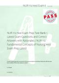 NUR 112 Hesi Exam Prep Test Bank 1 &NewLine;Latest Exam Questions and Correct &NewLine;Answers with Rationales &sol; NUR 112 &NewLine;Fundamental Concepts of Nursing Hesi &NewLine;Exam Prep Latest 