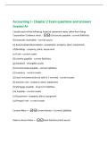Accounting I - Chapter 2 Exam questions and answers&NewLine;Graded A&plus;&NewLine;Classify each of the following financial statement items taken from Ming&NewLine;Corporation's balance sheet&period; -a&rpar; Accounts payable - current liabilities&NewLine;&lpar;b&rpar; Accounts receivable - current ass