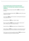 Accounting Principles and Financial Statements&NewLine;Chapters 1-5 Overview Exam questions and answers&NewLine;Graded A&plus;&NewLine;Generally Accepted Accounting Principles &lpar;GAAP&rpar; -The rules that govern&NewLine;accounting&period;&NewLine;Financial Accounting Standards Board &lpar;FASB&rpar; -Responsible for 