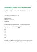 Accounting Test Chapter 3 and 4 Exam questions and&NewLine;answers Graded A&plus;&NewLine;Identify the level of Literature Hierarchy for U&period;S&period; GAAP to which each item&NewLine;belongs&period;&NewLine;Authoritative Literature &lpar;Level 1&comma; 2&comma; or 3&quest;&rpar;&NewLine;a&period; Industry Practice&NewLine;b&period; FASB Concept Statem